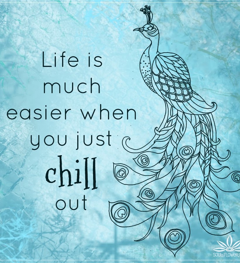 Photo that says life is much easier when you just chill out