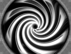 Photo of a black and white swirl