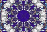 Inside a purple kaleidoscope