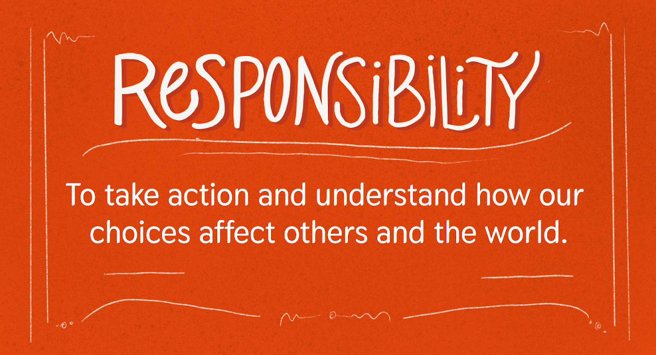 responsibility is to take action and understand how our choices affect others and the world