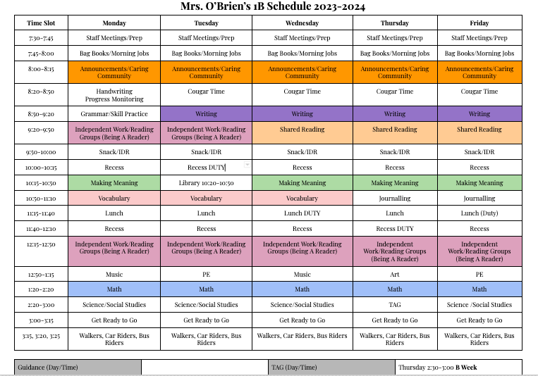1B Schedule 23-24