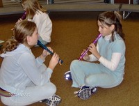 Concert Students learning the Recorder