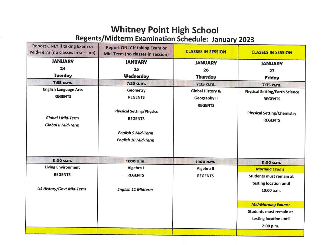 Regents Exam Schedule 2025 Ryker Wels
