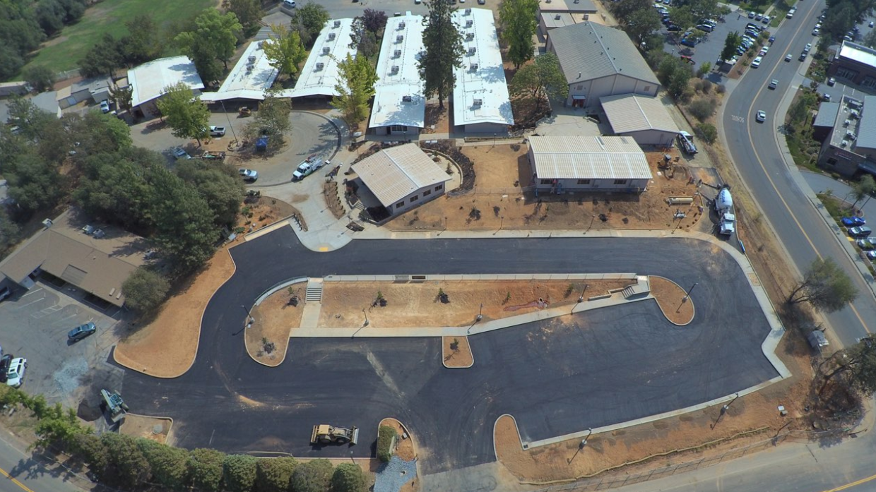 Bird's Eye view of school grounds