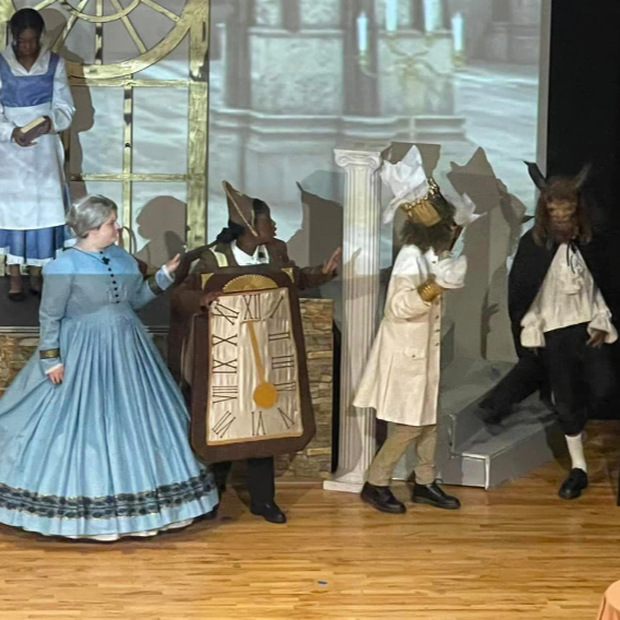 students performing beauty and the beast