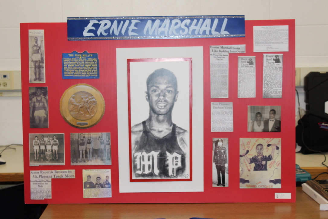 Ernie Marshall Display Board 2022 Athletic Hall of Fame