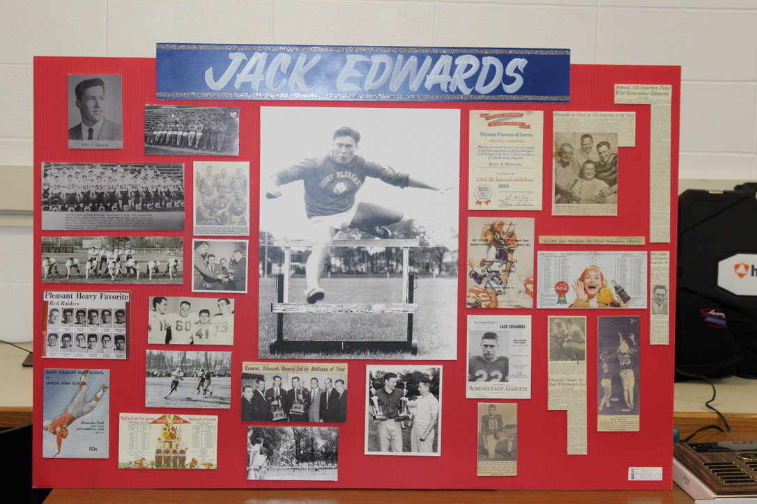 Jack Edwards Display Board 2022 Athletic Hall of Fame