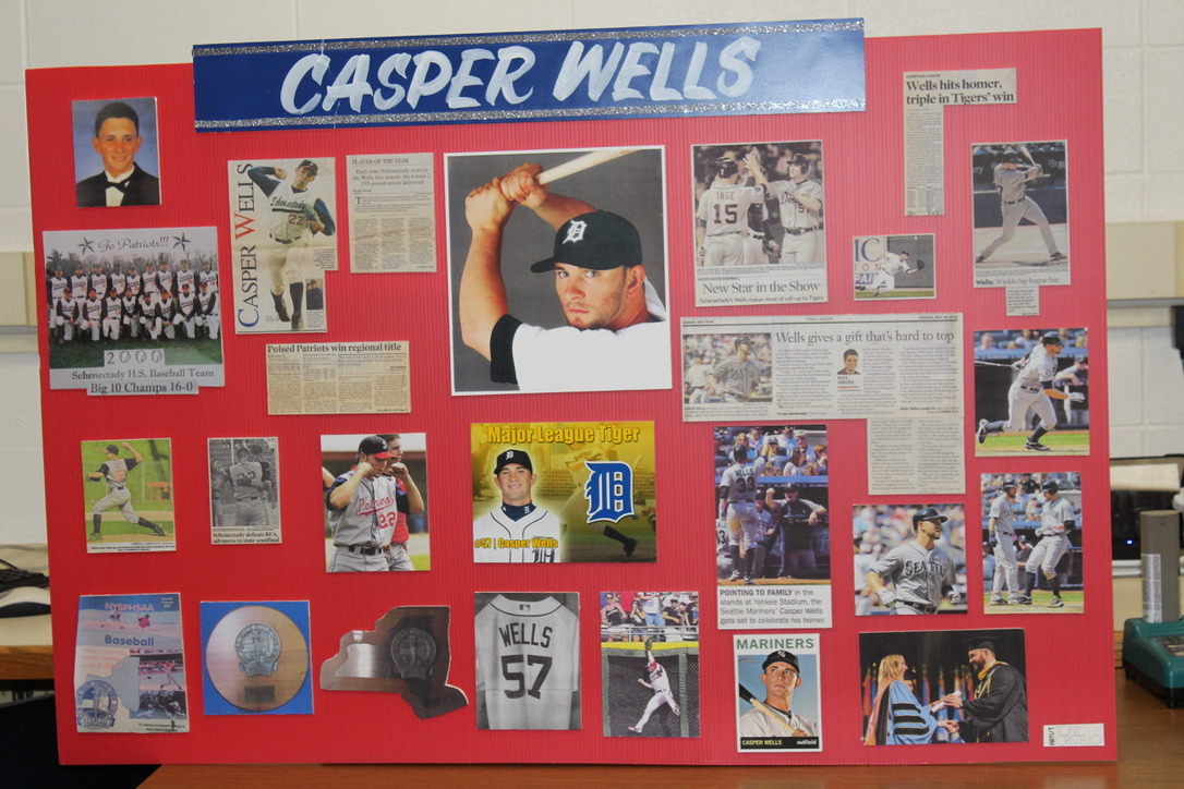 Casper Wells Display Board 2022 Athletic Hall of Fame
