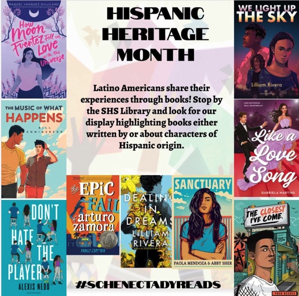 The SHS library team has selected a number of titles for young readers that make great reads during #HispanicHeritageMonth. Visit Schenectady Reads on Instagram for instructions on how to access these books for free from the web. https://www.instagram.com/p/CjDY2BQrDRS/?utm_source=ig_web_copy_link