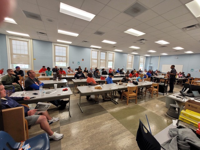 Sgt. Plowden works with district safety team