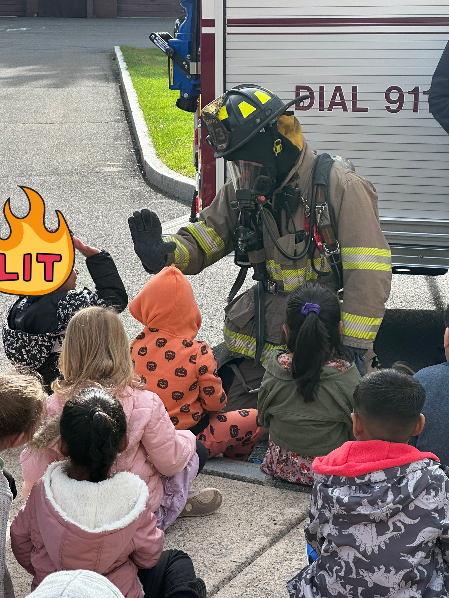 Fire Prevention Month:  Firefighters visit elementary schools