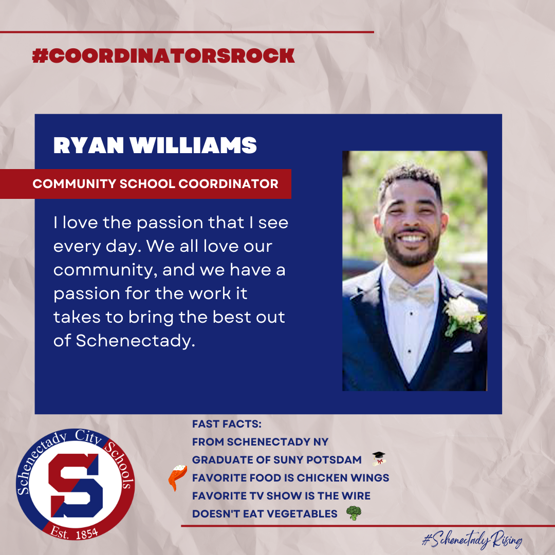 Ryan William, Community School Coordinator