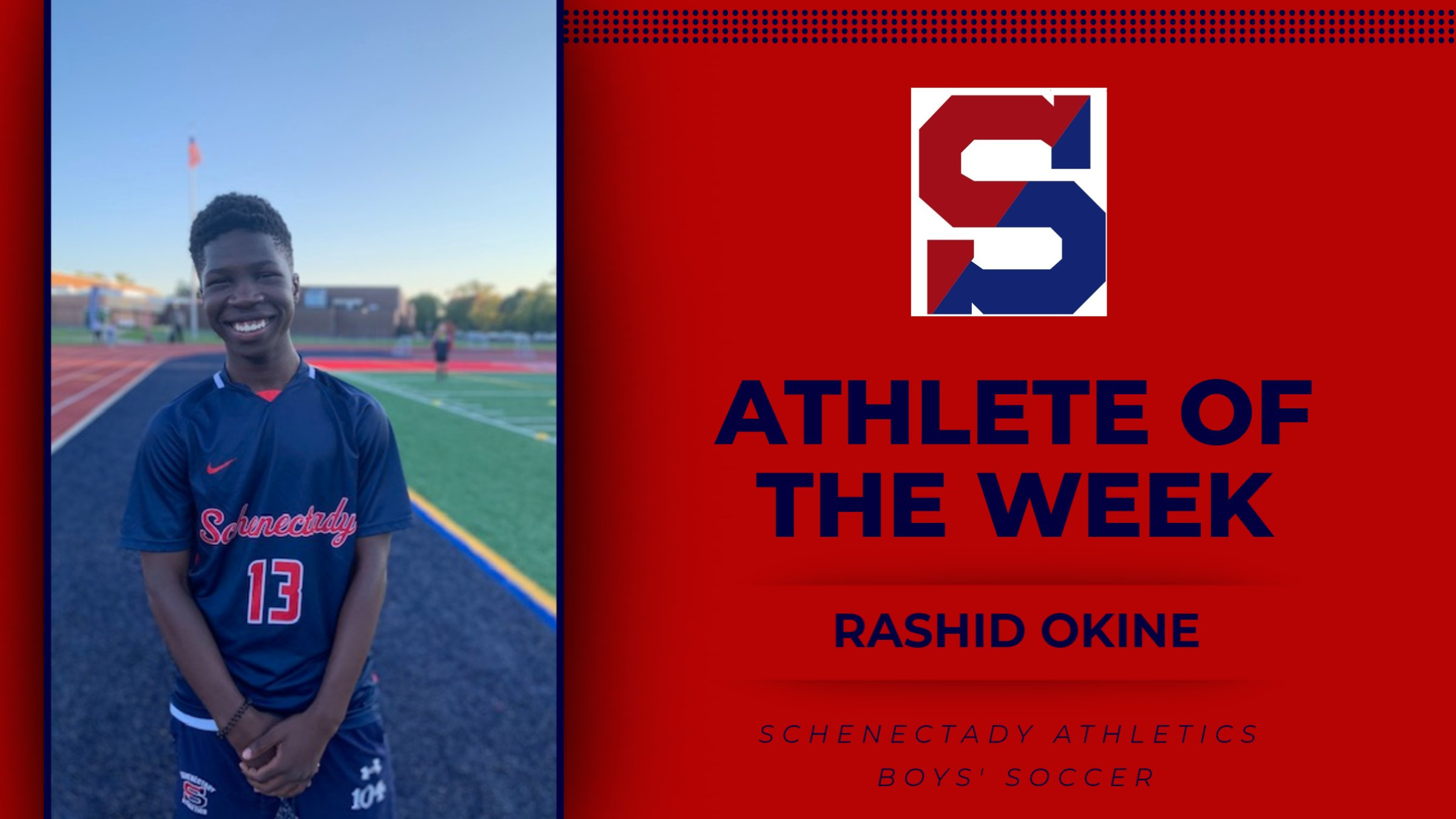 Rashid Okine, Varsity Boys Soccer Player, Athlete of the Week