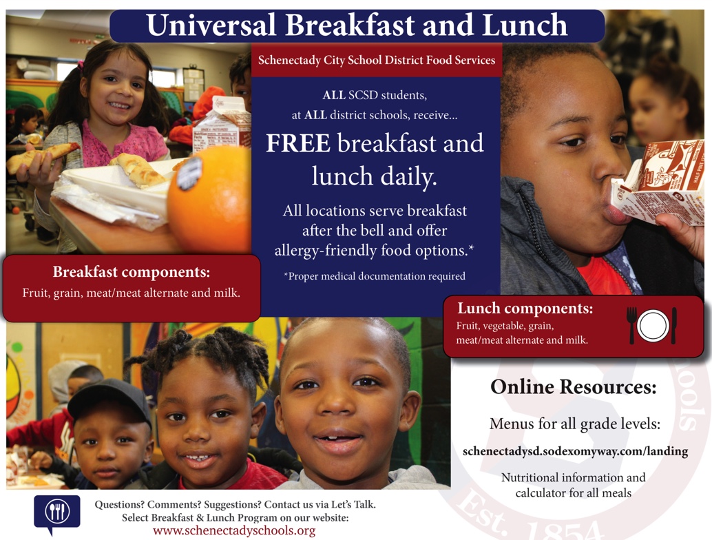 Universal Breakfast and Lunch Informaton