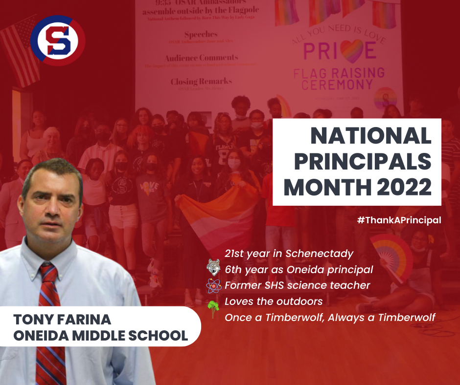 National Principal's Month:  Tony Farina, Oneida Middle School