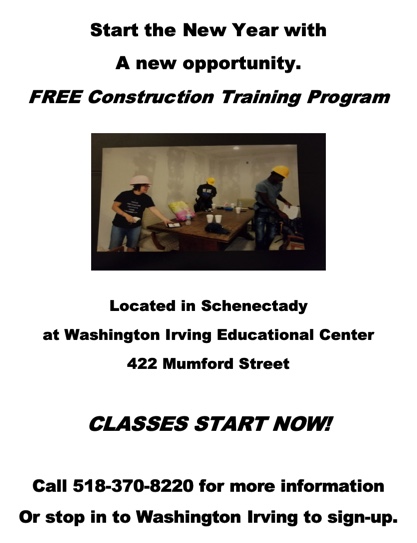 Flyer:  Free Construction Training Program