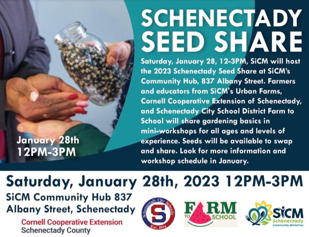 Flyer about Schenectady Seed Share