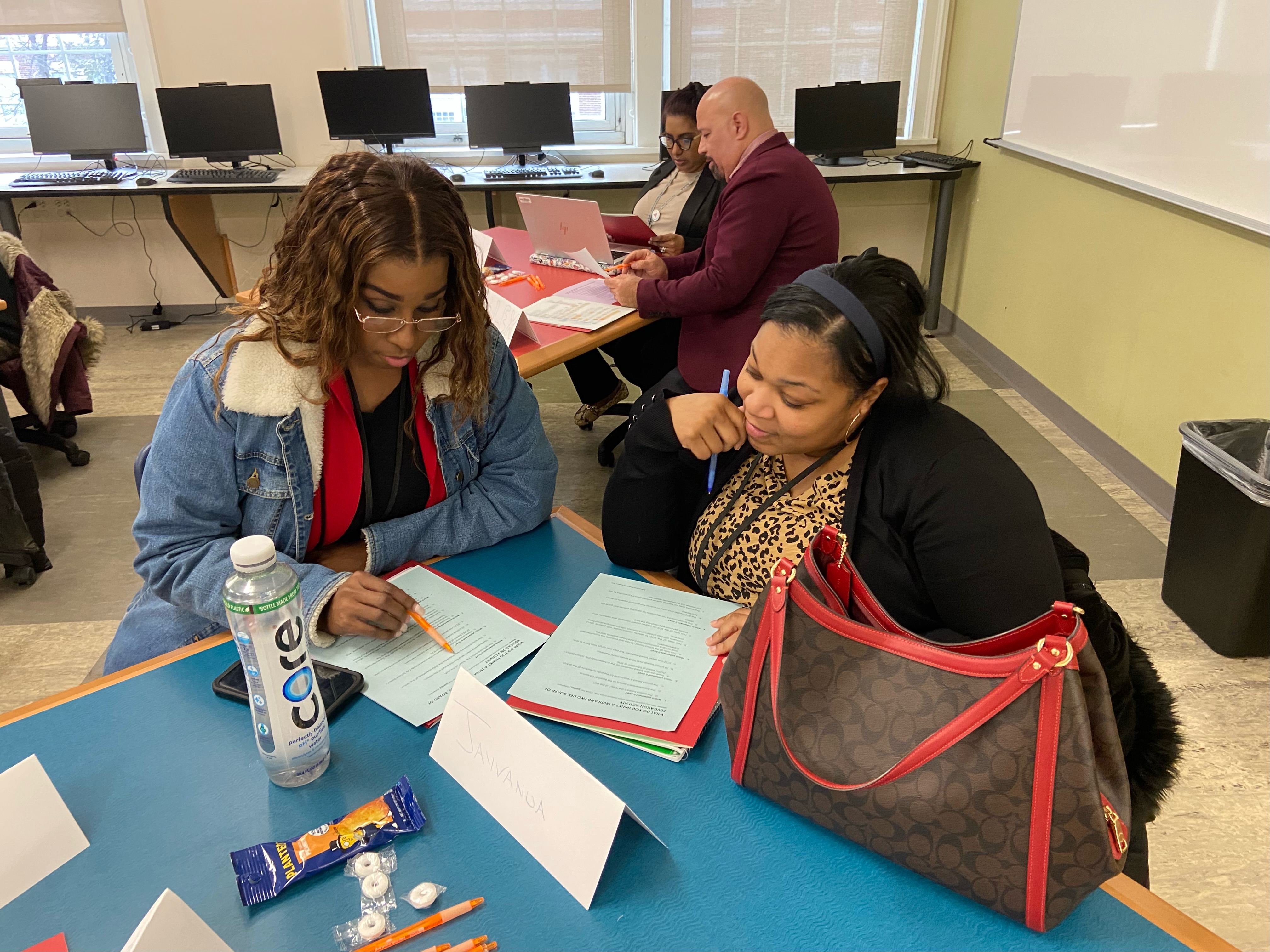 Photo of parent liaisons at February PD