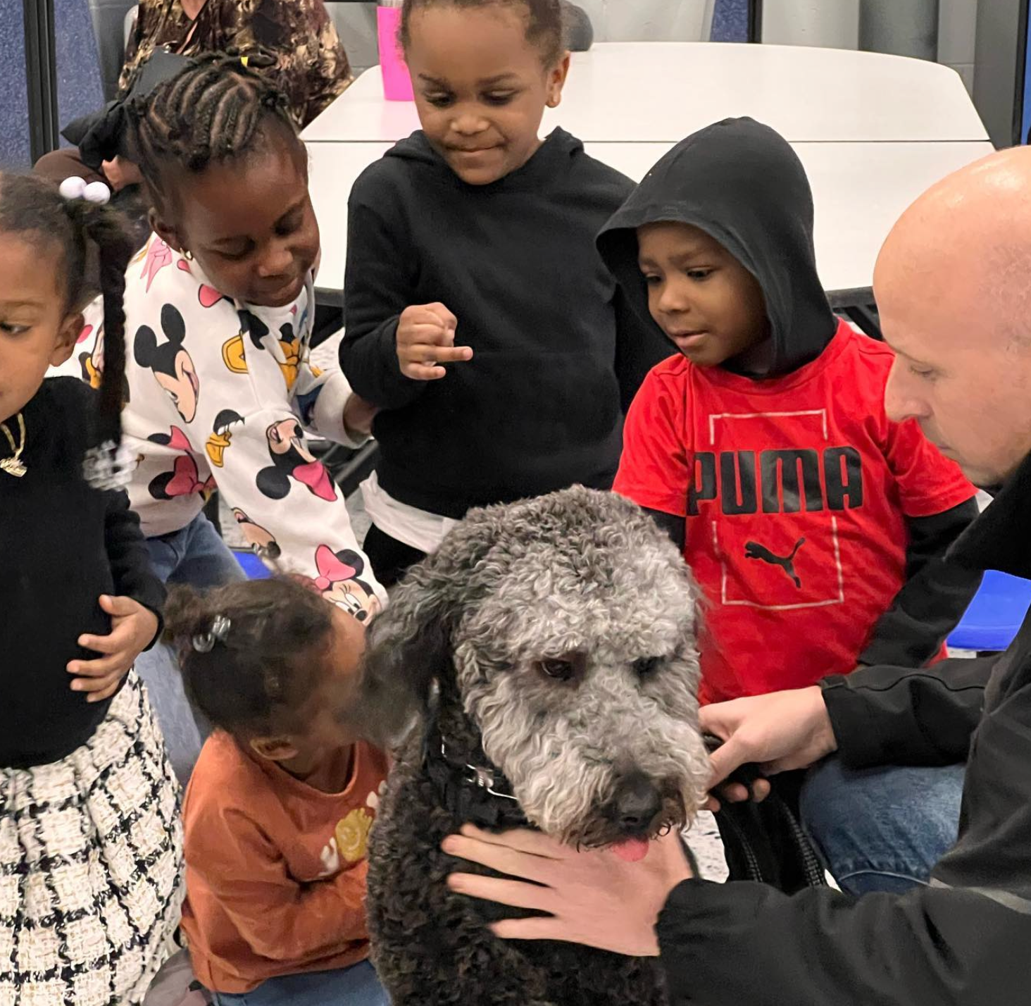 Police Therapy Dog Visits School