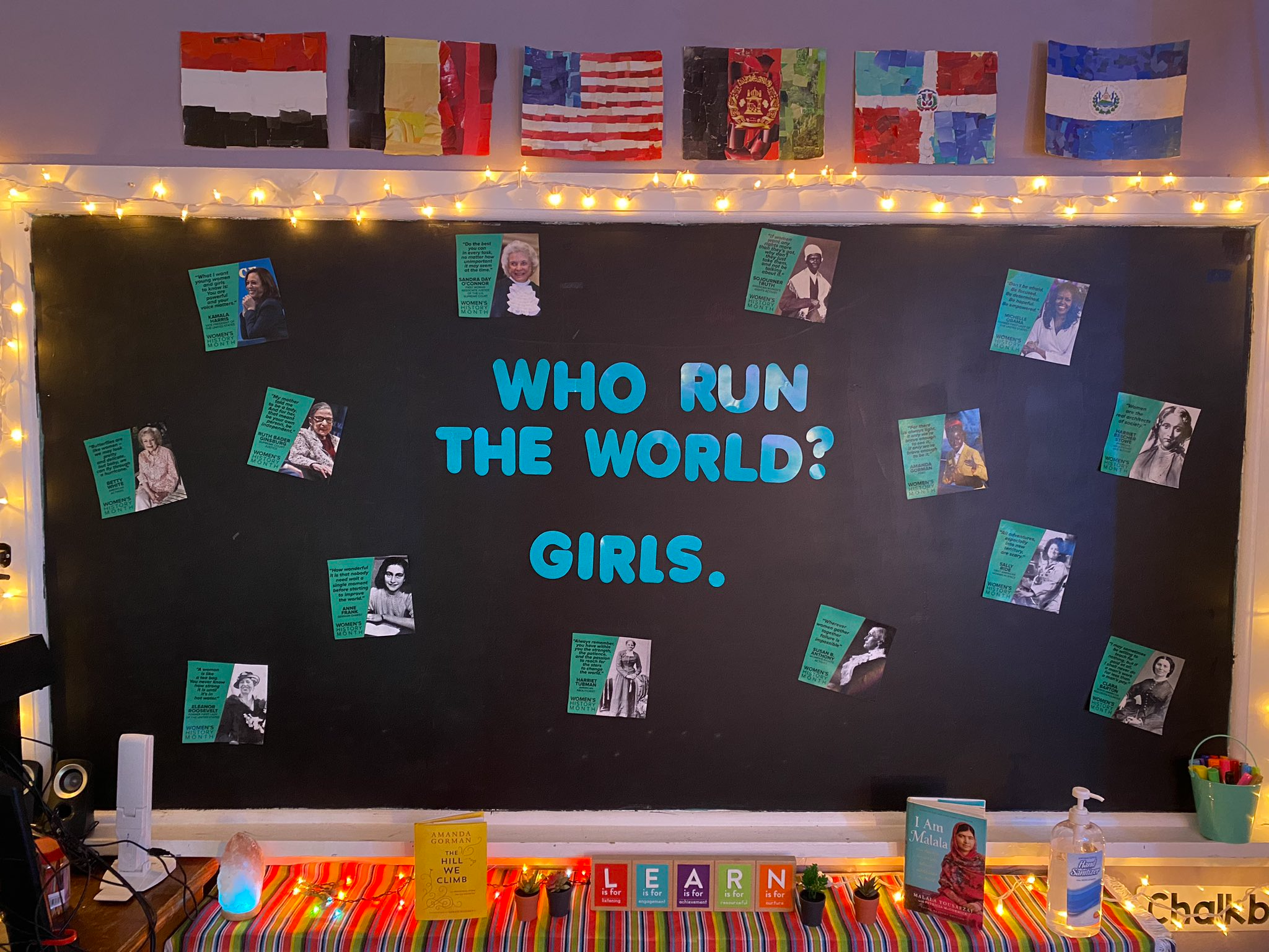 Photo:  PHOTO OF THE WEEK :  March is Women's History Month and Miss Ray's ENL classroom at Central Park was decorated, for the occasion. 