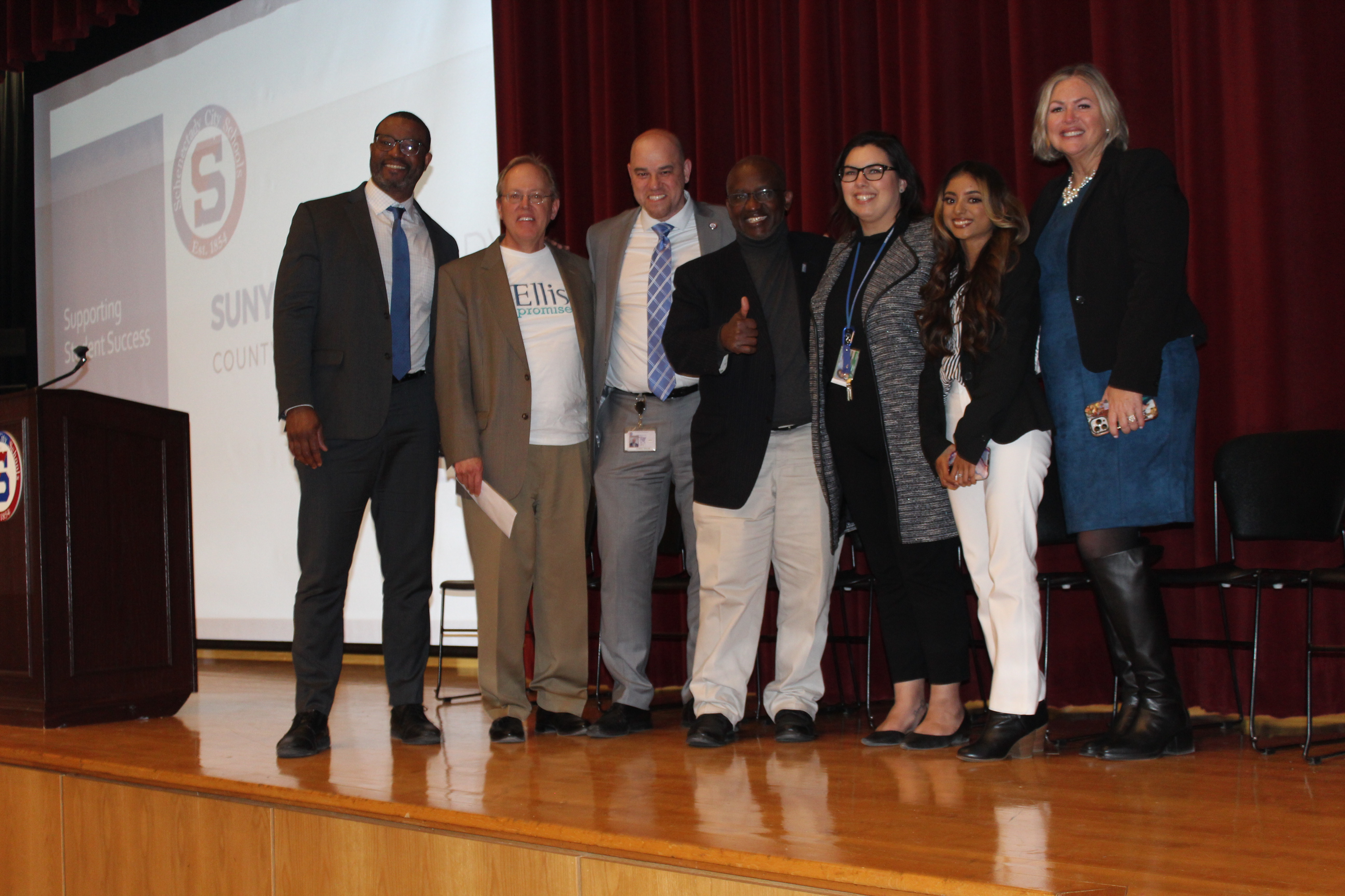 Tyrone O'Mealley, Anibal Soler Jr., Steady Moono and Paul Milton at the Schenectady Promise 2.0 Event