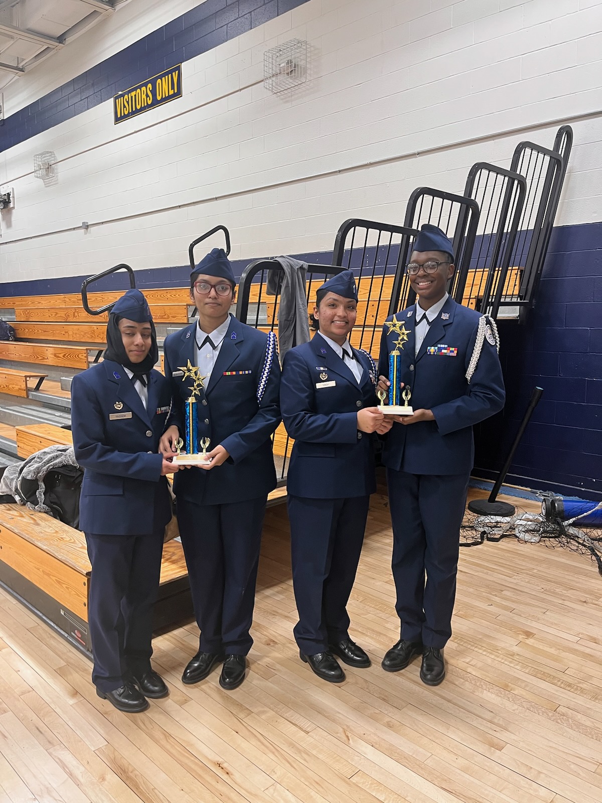 JROTC came in first and second in a drill competiton