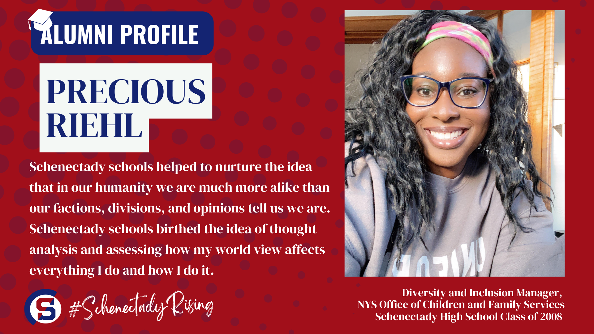 ALUMNI PROFILE:  Precious Riehl