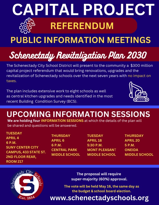 Schedule of Information Sessions