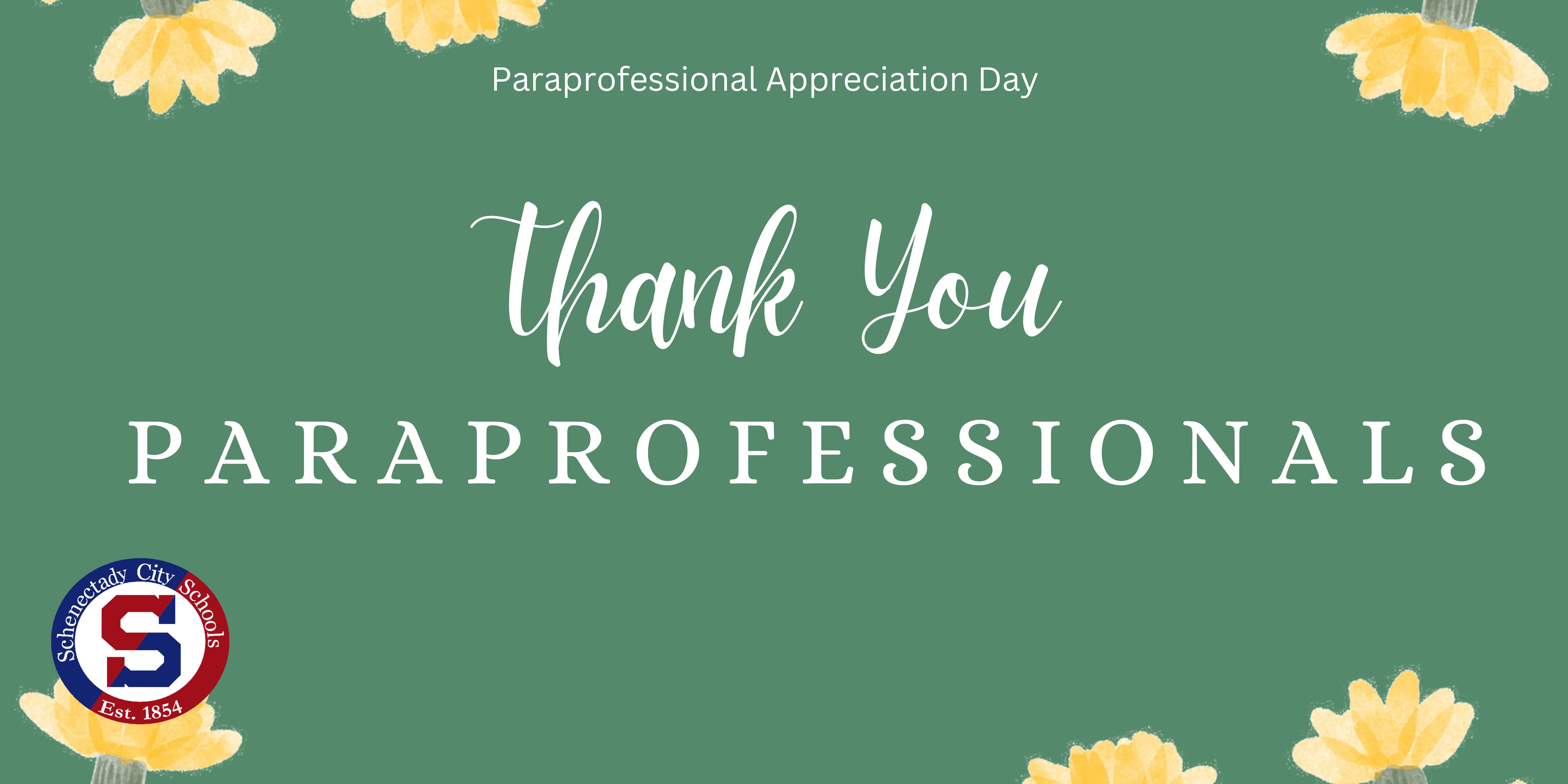 Thank you Paraprofessionals