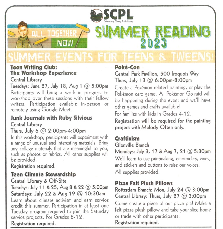 SCPL Summer Reading Events