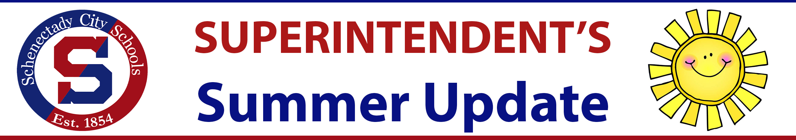 Superintendent's Summer Update banner