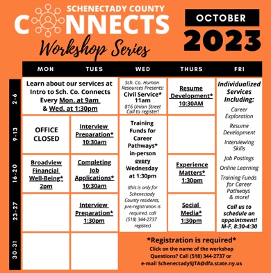 Schenectady County Connects Workshop Series
