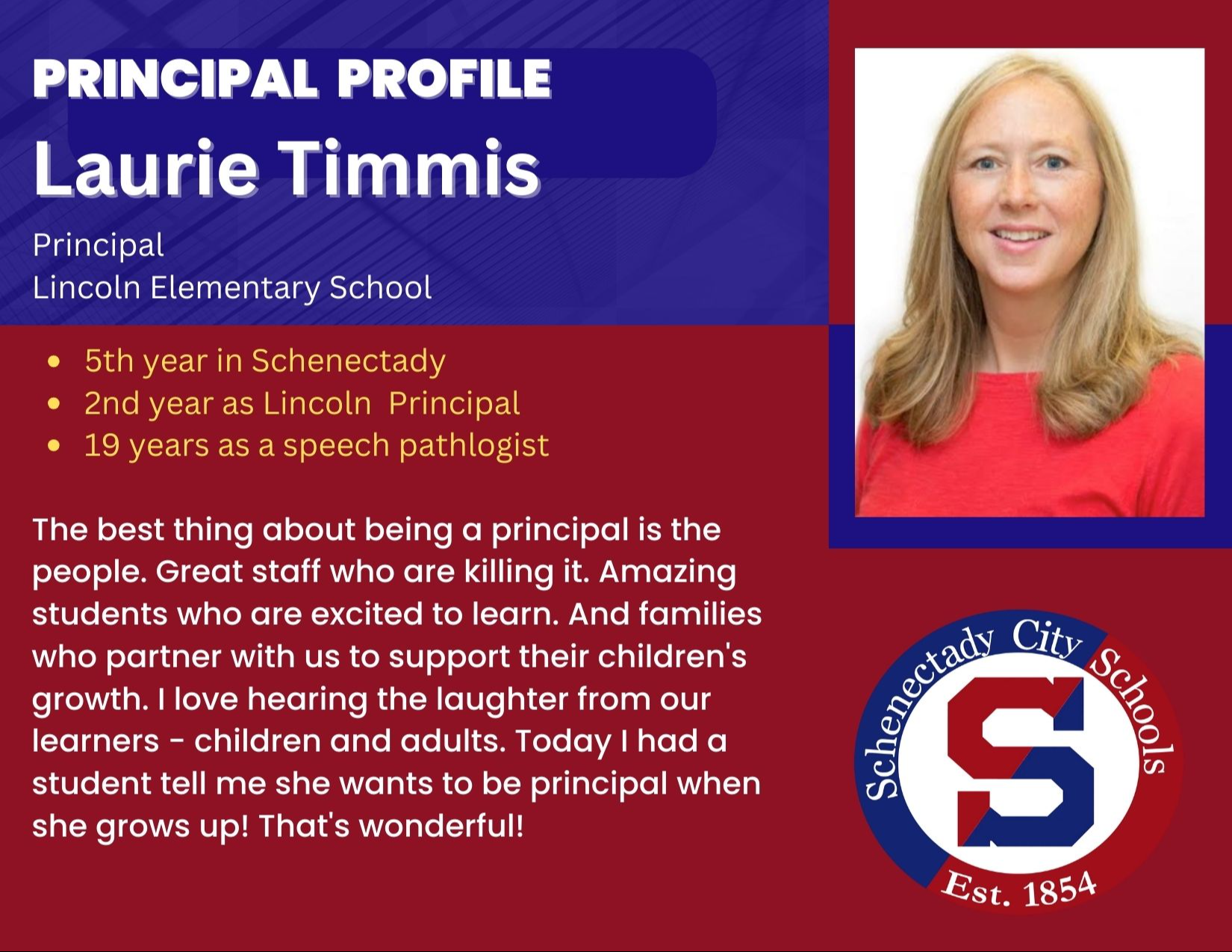 Principal Profile:  Laurie Timmis