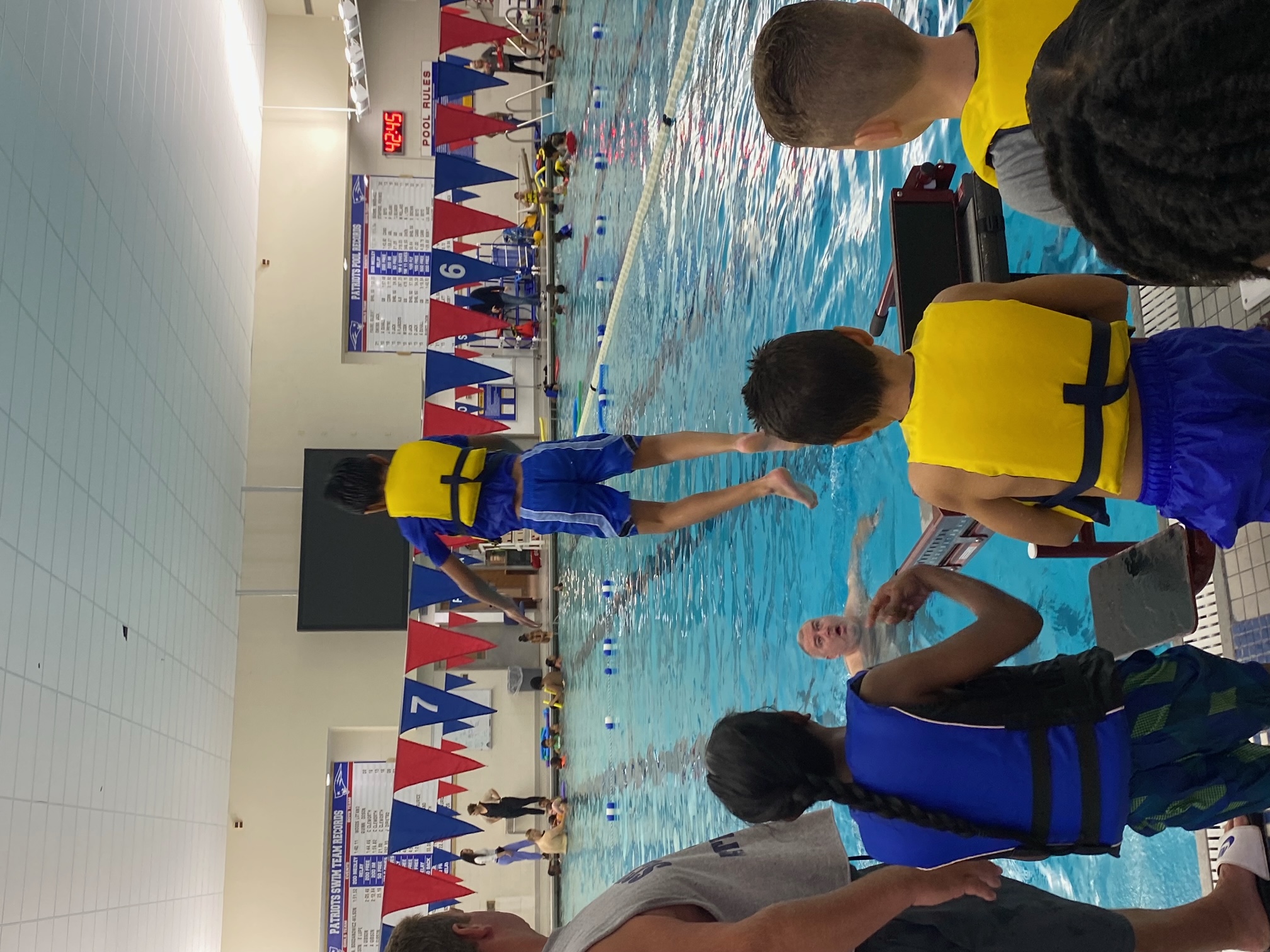 Photo:  3rd graders swimming at SHS