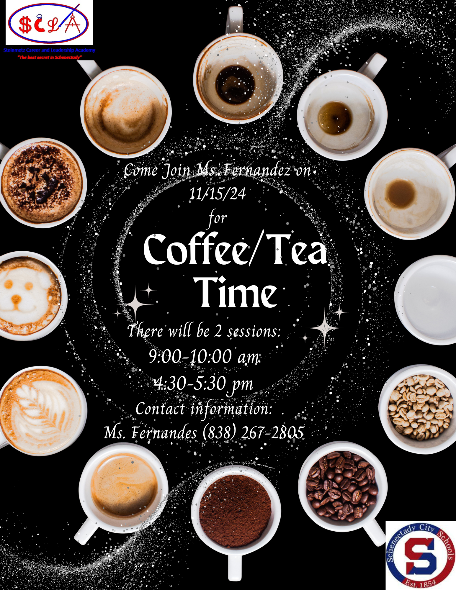 Flyer:  SCLA Coffee/Tea Time