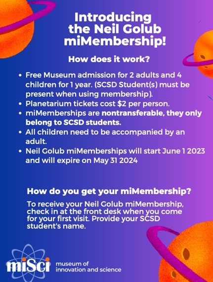 miSci Flyer for families