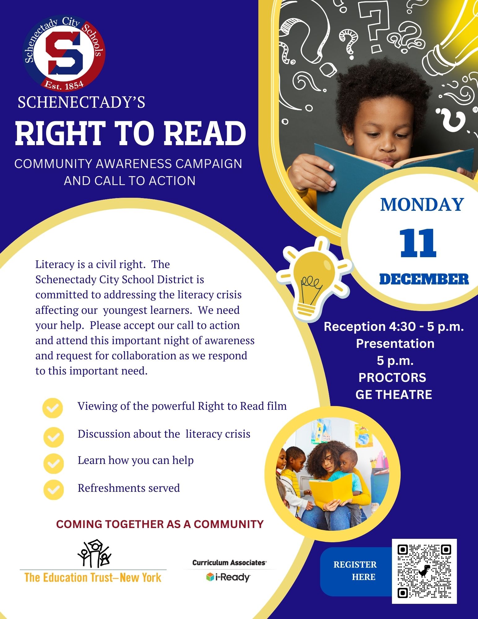 Schenectady's Right to Read Flyer