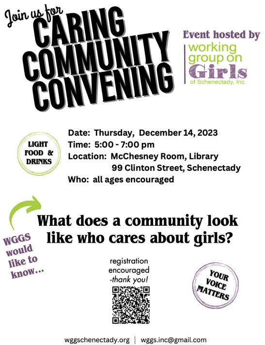 Flyer for Working Group on Girls