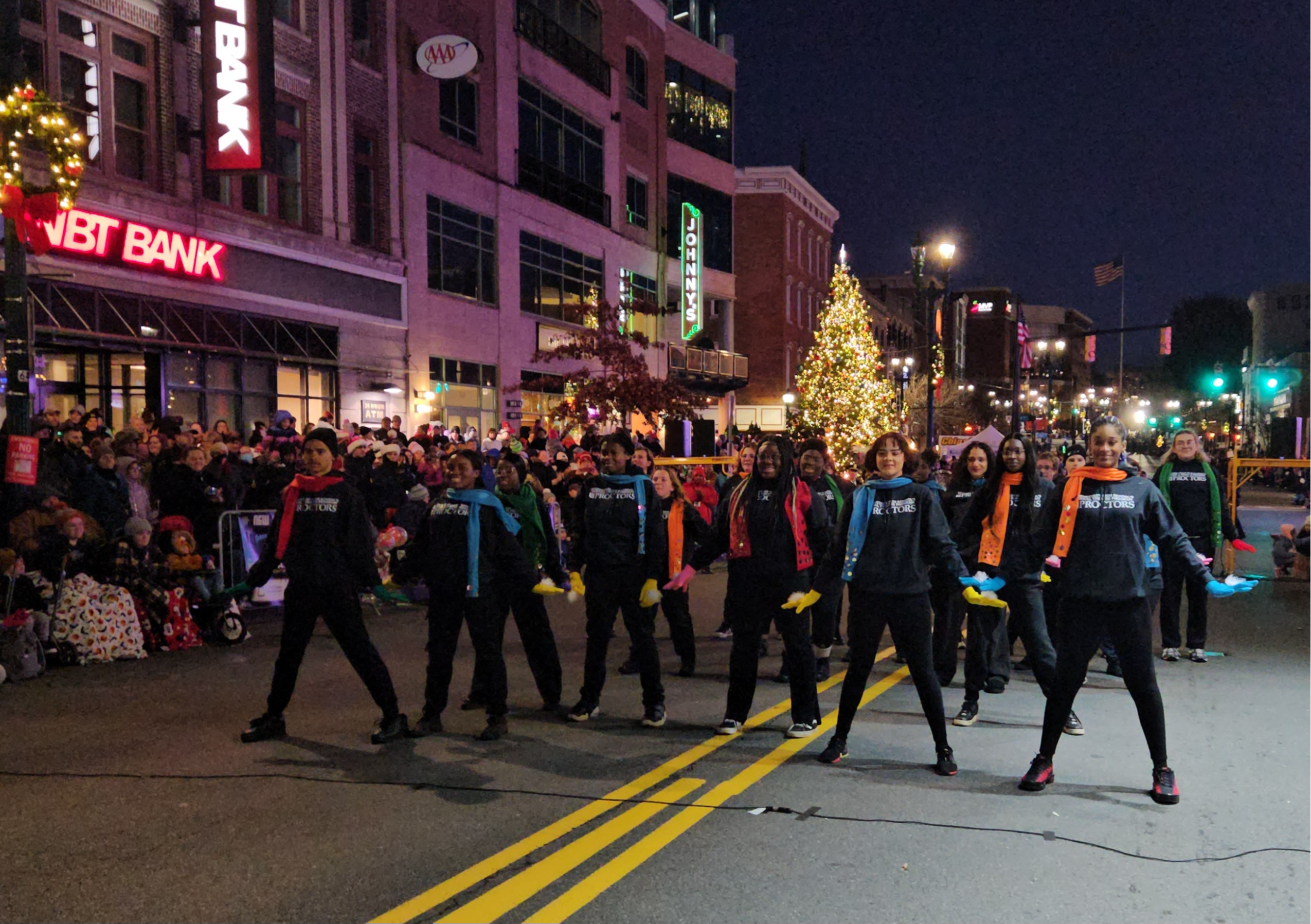 Schenectady high School Theatre program in the holiday parade