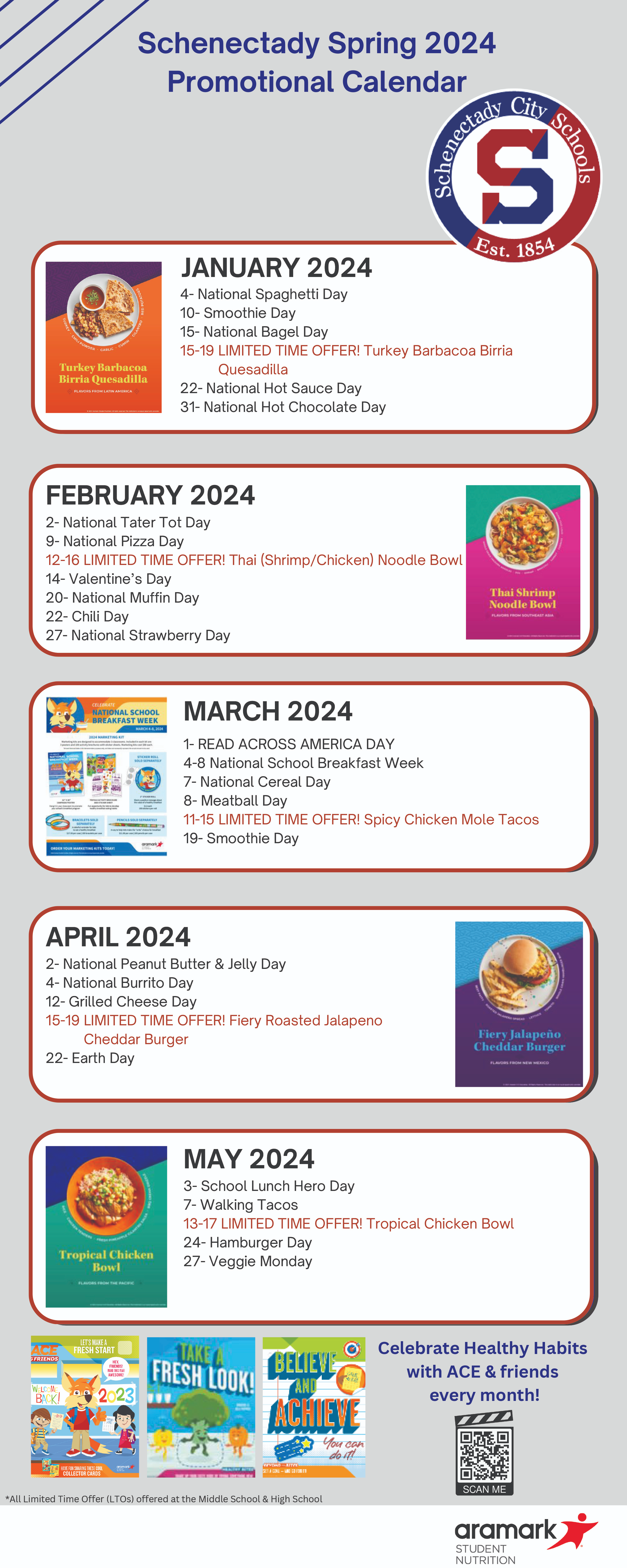 Food Services Promo Calendar