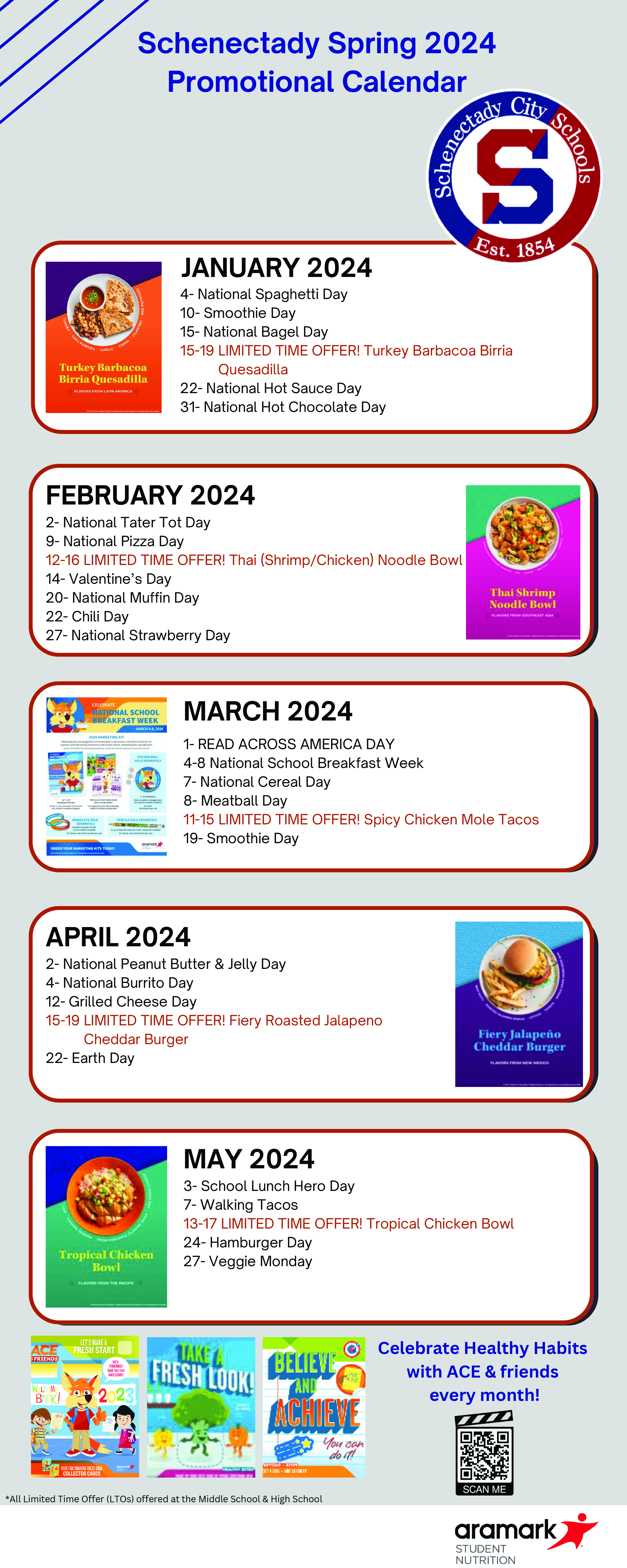 Food Service Promotion Calendar