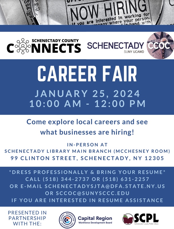 Flyer:  Schenectady Connects Career Fair