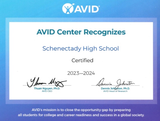AVID Certificate