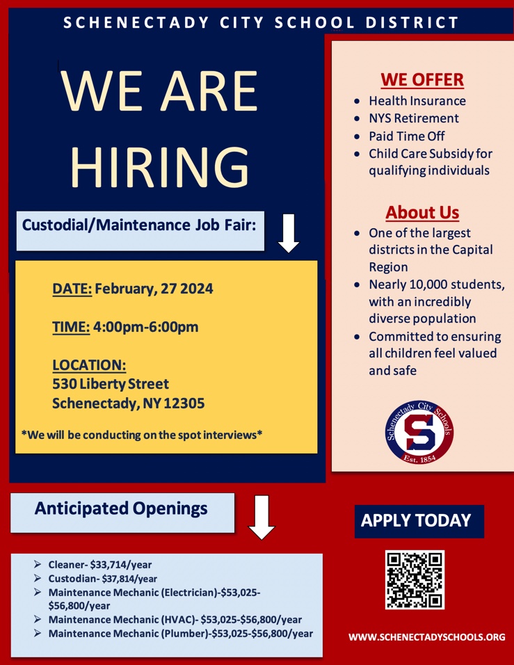 Flyer:  Job Fair -  Hiring Operations and Maintenance Workers