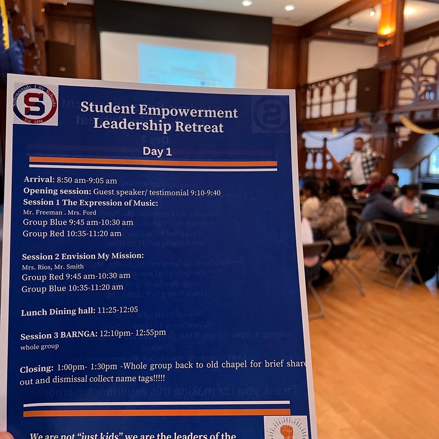 Student empowerment retreat at Union College