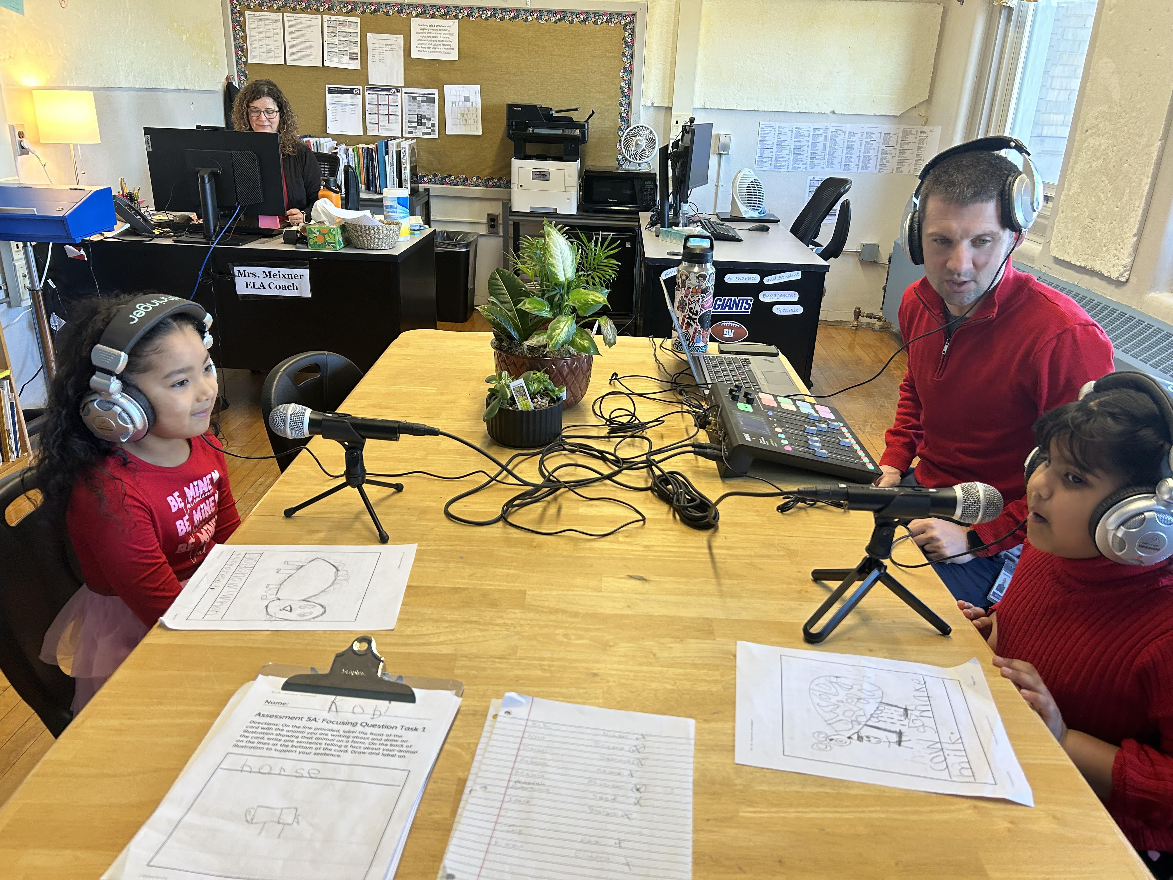 Photo: Lincoln Students Recording Podcast