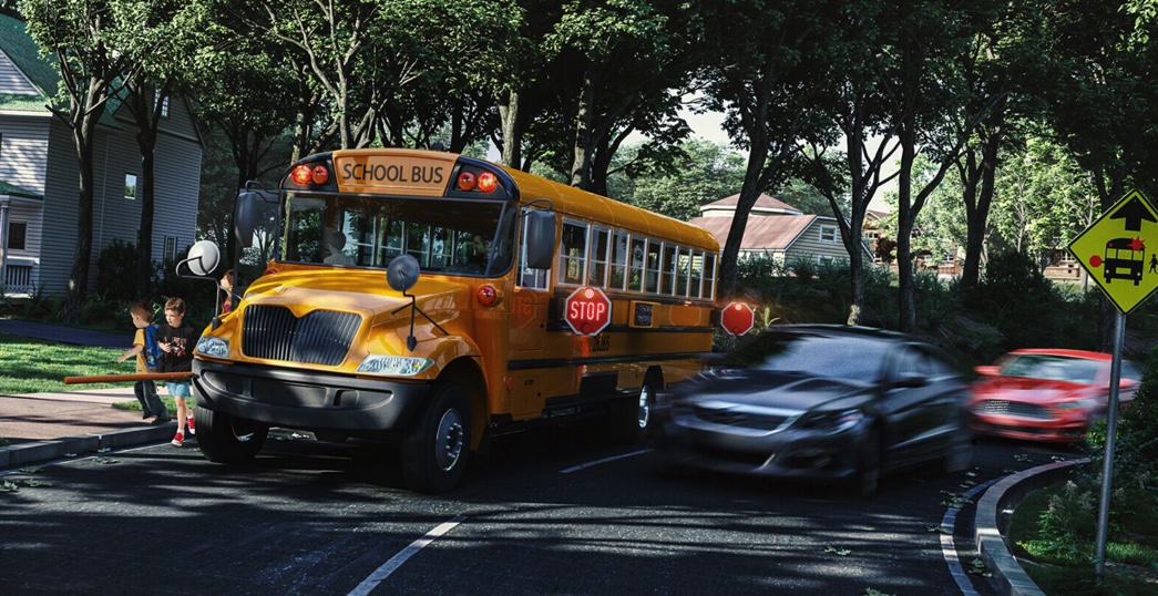 Photo:  Stopped School Bus