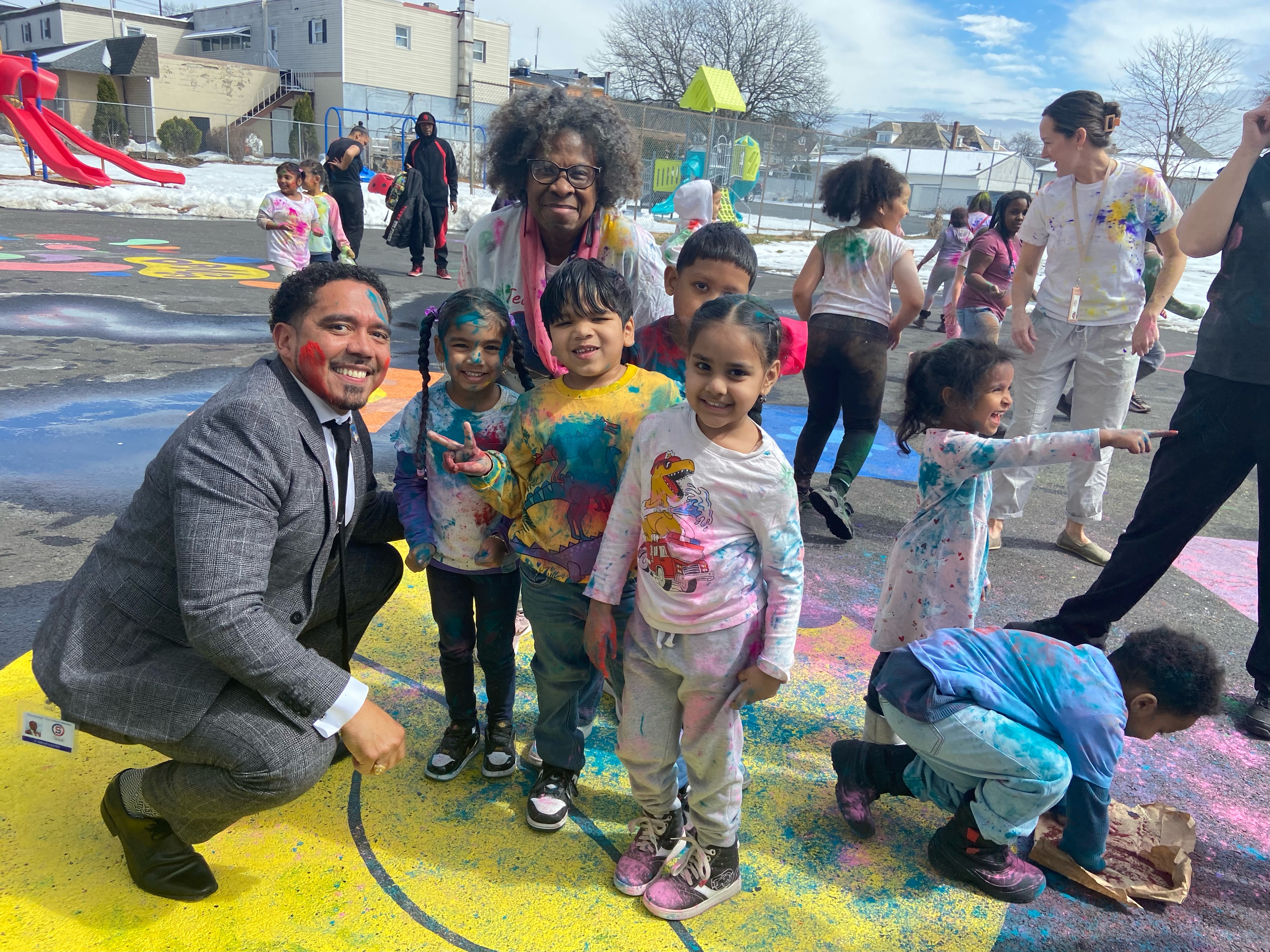 Photo of Dr. Cotto celebrating Holi