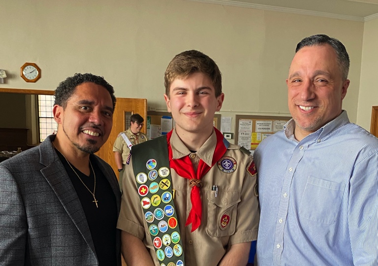 Photo of Dr. Cotto, Dominic DiMezza, and Joe DiCaprio