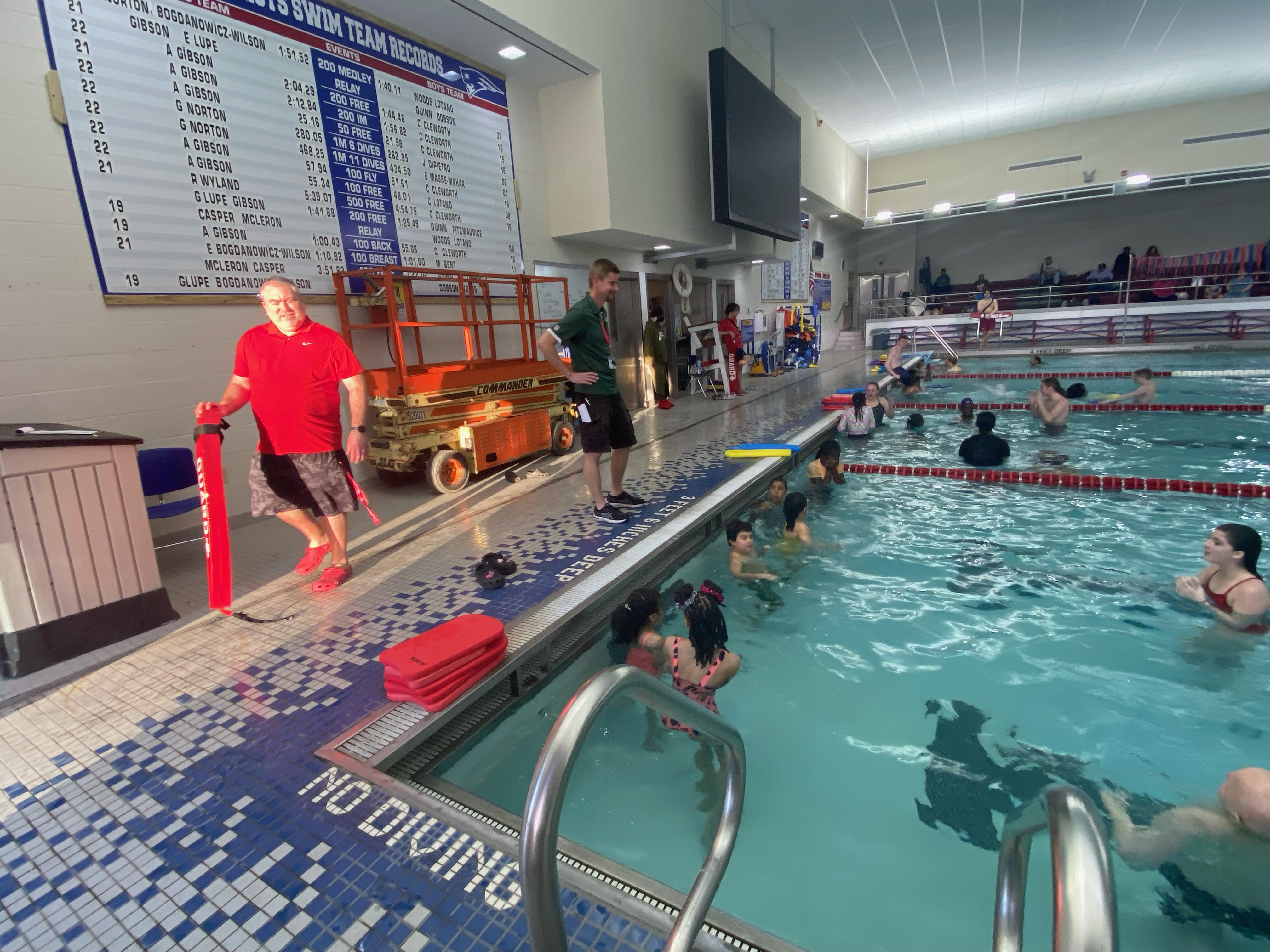 Photo:  Swimmers at SHS Pool